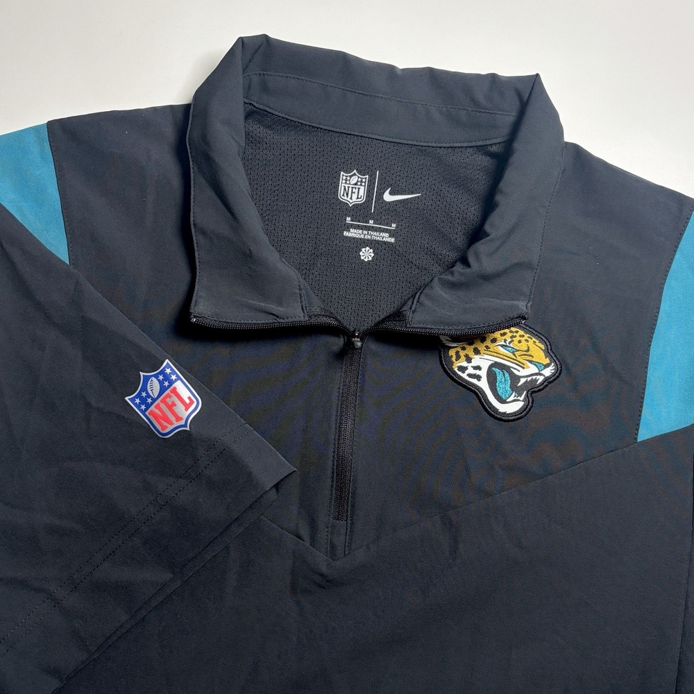 Nike Jacksonville Jaguars Mens M NFL On-Field Coach Quarter Zip Top Black